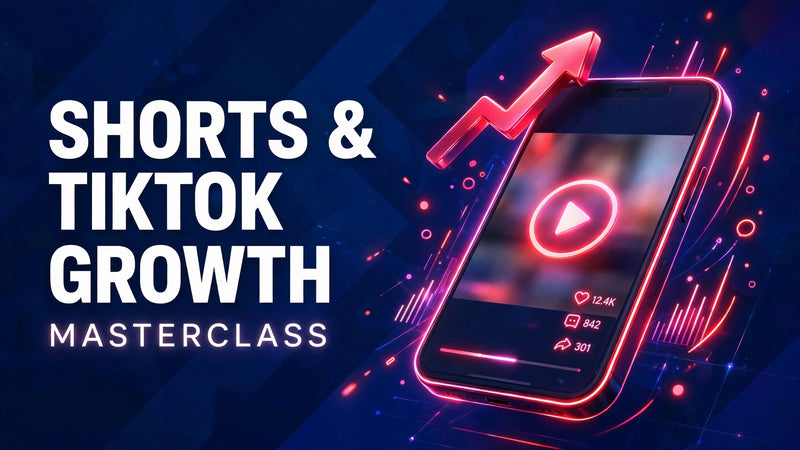YouTube Shorts & TikTok Growth Masterclass course cover by Creator Studio Academy